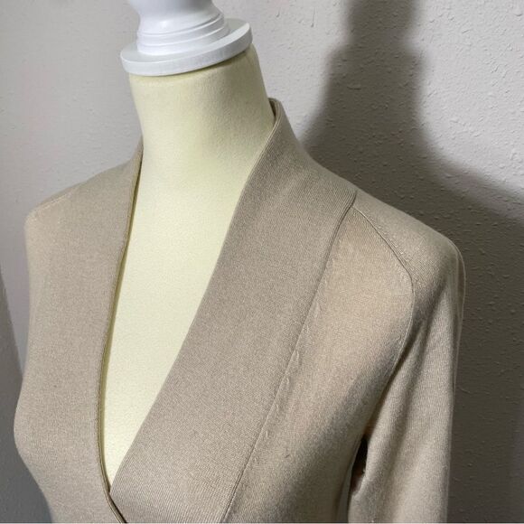 Ann Taylor Cashmere Blend Faux Wrap Front W/ Buttons Knit Sweater Women's XXS - Picture 10 of 16